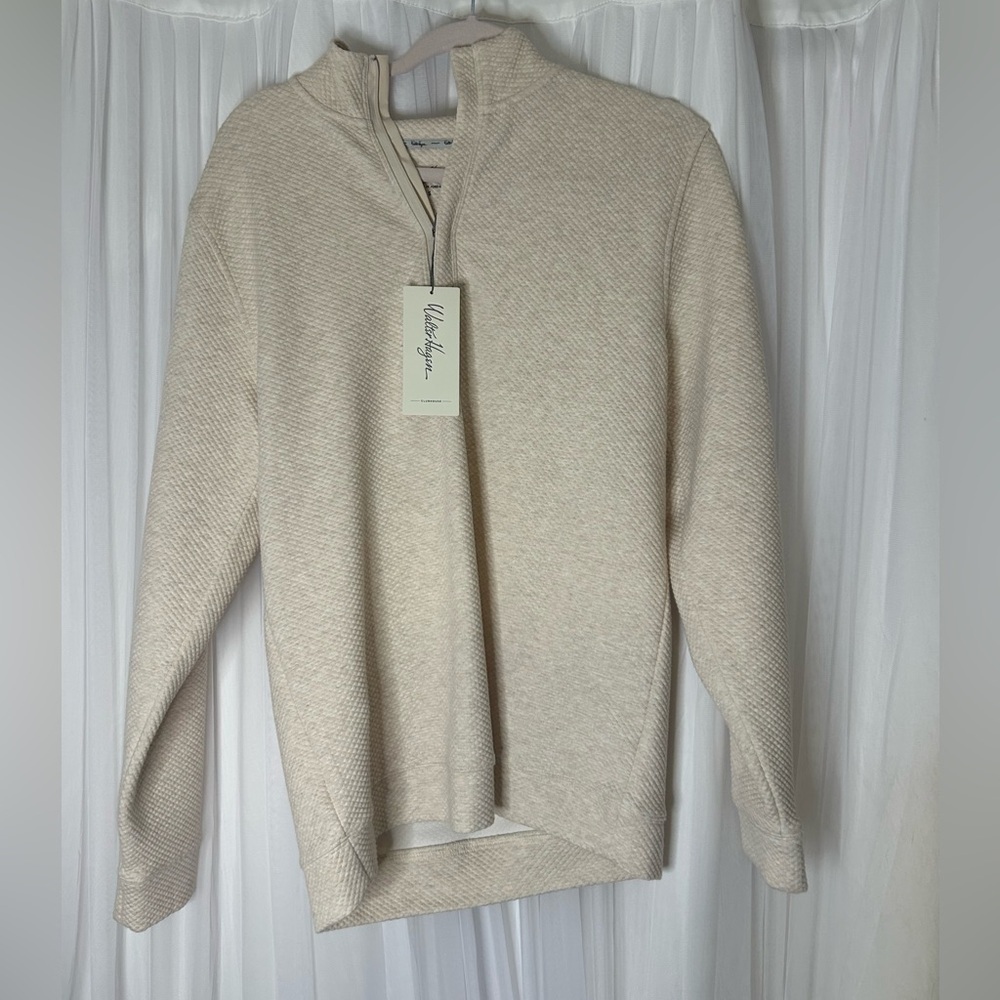 NWT!! Walter Hagen Men's Zip Up Sweater in Khaki